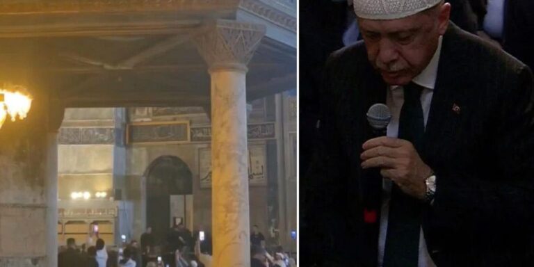 Erdogan reciton Kuran në ditën e rënies së Konstandinopojës