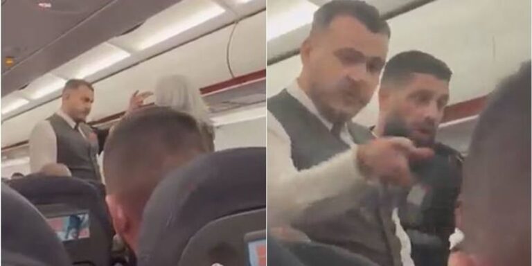 Momenti kur një grup britanikësh nxirren nga aeroplani, pasi refuzuan të ndalonin përdorimin e cigares elektronike gjatë një fluturimi pesëorësh